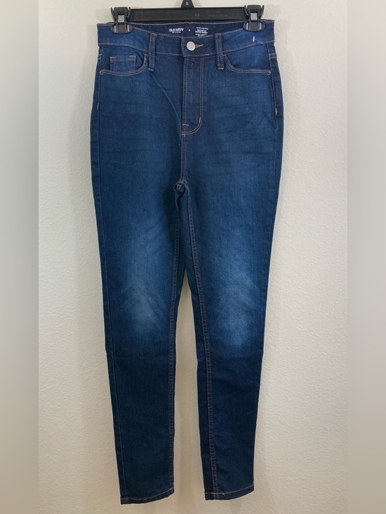 Old Navy Denim - Old Navy Dark Blue Extra High-Rise Super Skinny Rockstar Jeans Size 4 NWOT